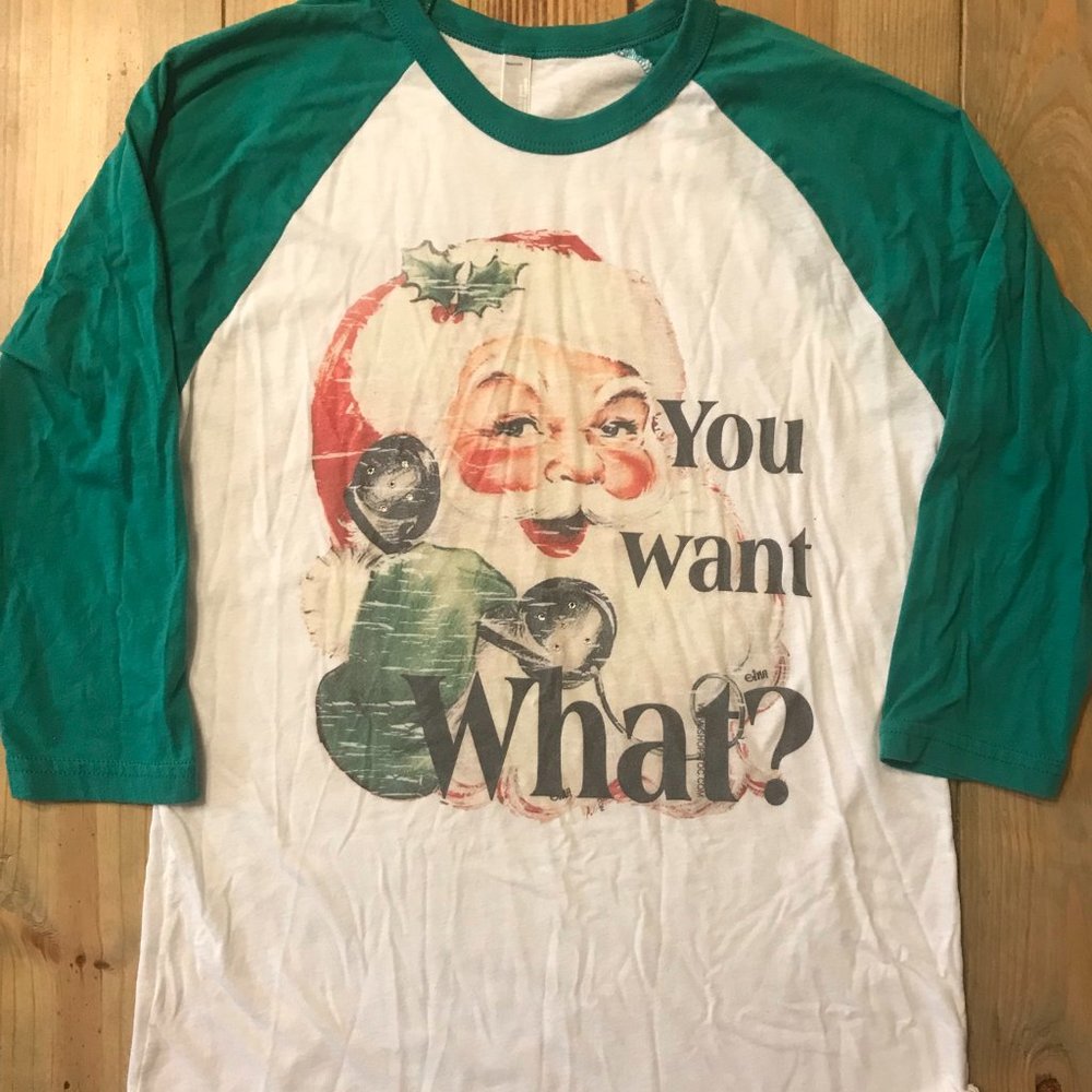 Santa Christmas Baseball Raglan